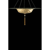 Fortuny G125SGC-1 Large Glass Scudo Saraceno with Metal Ring Suspended - 49-1/4" Additional Image 1