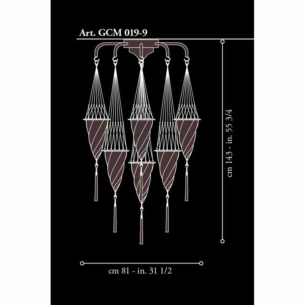 Fortuny GCM019-9-CL Ceiling Composition Glass Cesendello shade Flush Mount - 7-5/8" Additional Image 3