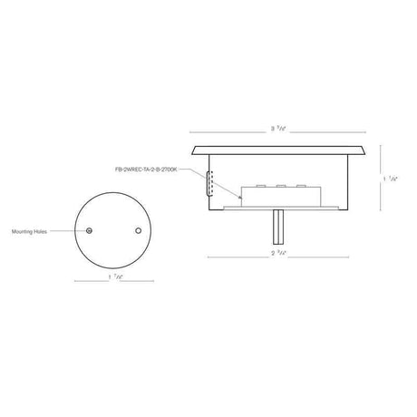 SPJ Lighting FB3-WW 2W LED Surface Mount 12V