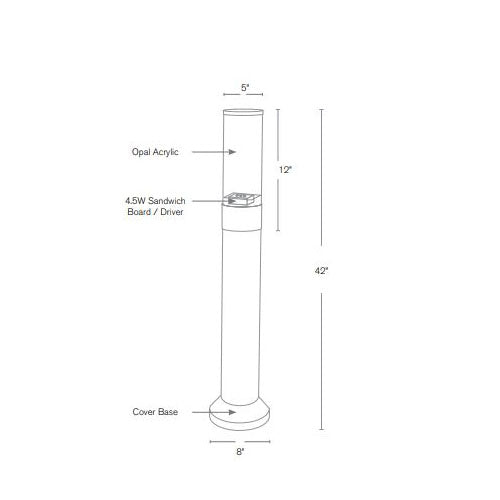 SPJ Lighting SPJ-105-B 4W LED Walkway Light