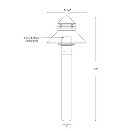 SPJ Lighting SPJ-720-3 6W LED  3 Inch Diameter Post Bollard