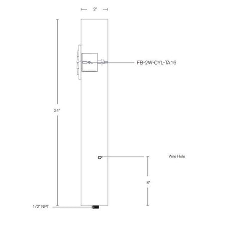 SPJ Lighting SPJ-GDG-24-L 2W LED Contemporary Bollard 12V - Seginus Lighting