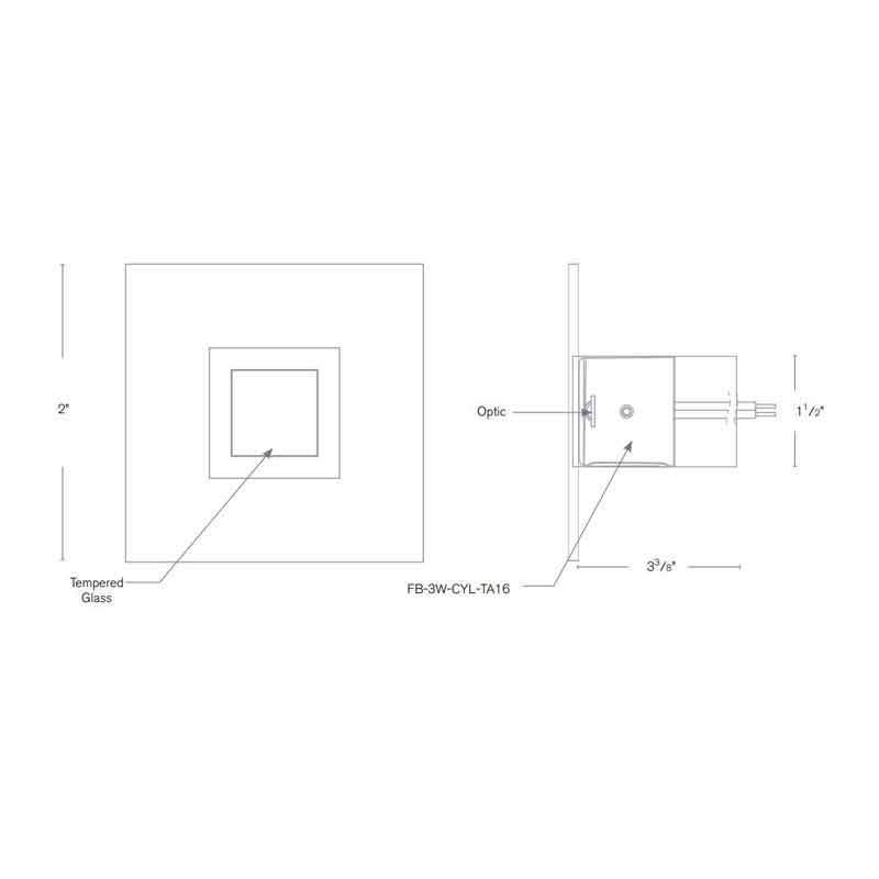 SPJ Lighting SPJ-GDG-SQP 3W LED Recessed Mini Accent Light - Seginus Lighting