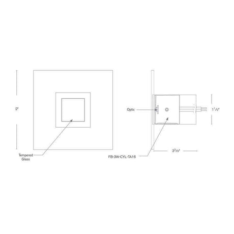 SPJ Lighting SPJ-GDG-SQP 3W LED Recessed Mini Accent Light - Seginus Lighting