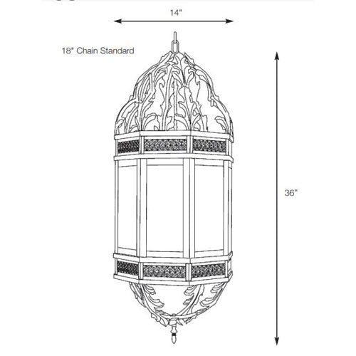 SPJ Lighting SPJ-H700 Hanging Lantern 120V