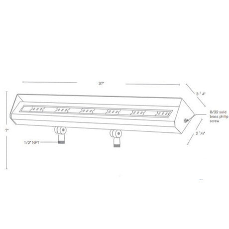 SPJ Lighting SPJ-LSL-36 12W LED Solid Brass Wash Light with Shroud