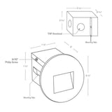 SPJ Lighting SPJ-MRL2 2W LED Recessed Box with Round Cover - Seginus Lighting