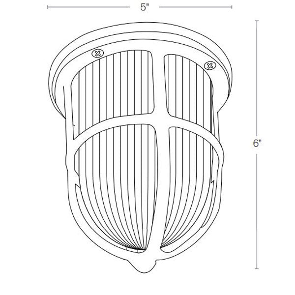 SPJ Lighting SPJ-NS-CM5 Nautical Celing Mount Medium Base