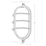 SPJ Lighting SPJ-NS-W91 Nautical Flush Mount Medium Base