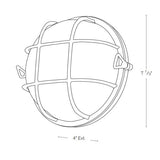 SPJ Lighting SPJ-NS-WM7 Nautical Flush Mount 8W LED RGBW