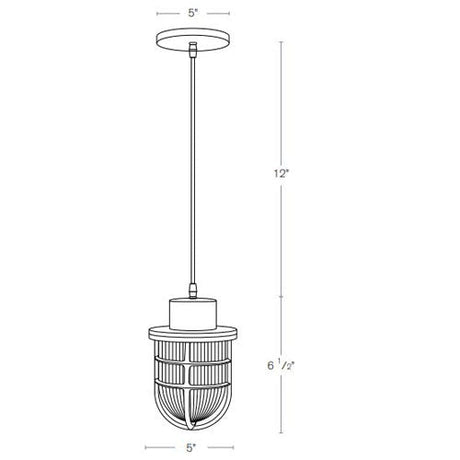 SPJ Lighting SPJ-NS5-C Nautical Pendant Mount 10W LED 120V