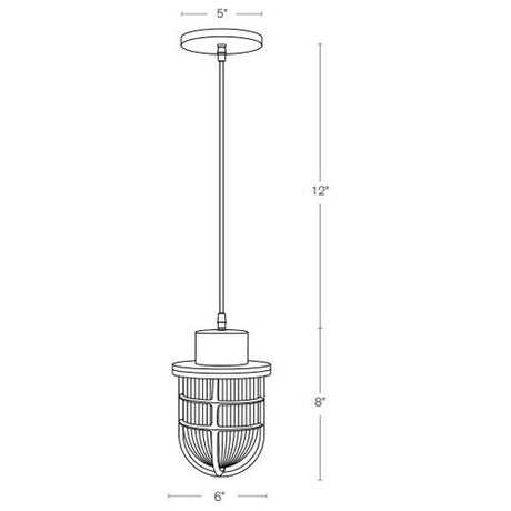 SPJ Lighting SPJ-NS6-C Nautical Pendant Mount 8W LED RGBW