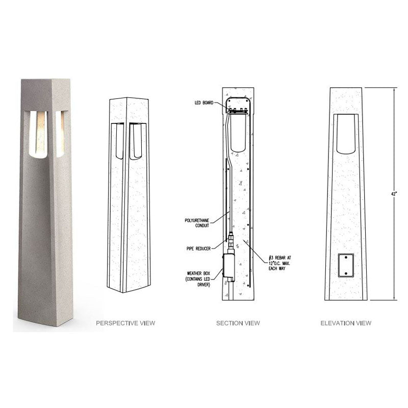 SPJ Lighting SPJ-PCL-A42-SM 20W Bollards