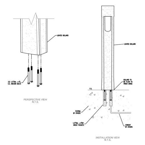 SPJ Lighting SPJ-PCL-A42-SM 20W Bollards