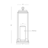 SPJ Lighting SPJ-PDL-100 1W Onyx Patio Light Rechargeable Battery