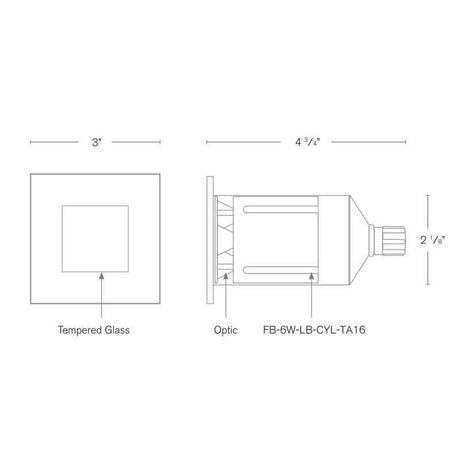 SPJ Lighting SPJ-RC10-3SQ LED Recessed Flood Light 12V - Seginus Lighting