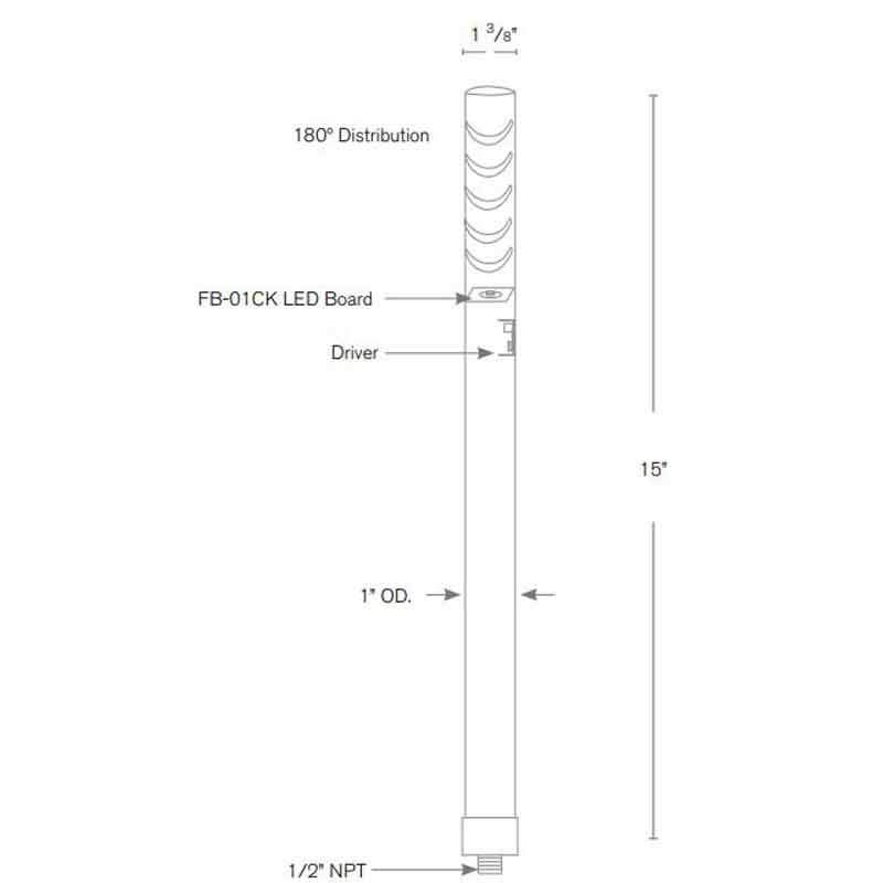 SPJ Lighting SPJ-TW1-15 3W LED Contemporary Pathlight 12V - Seginus Lighting