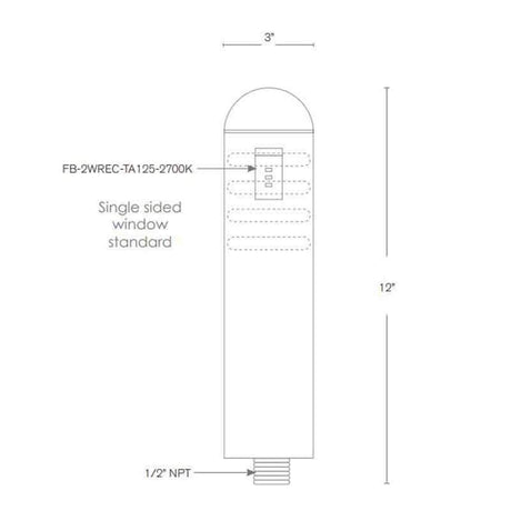 SPJ Lighting SPJ12-06 2W LED Round Bollard 12V