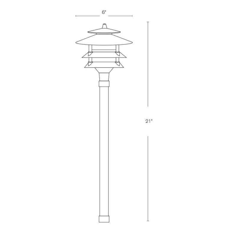 SPJ Lighting SPJ126-1A 2W LED Pagoda Light 12V
