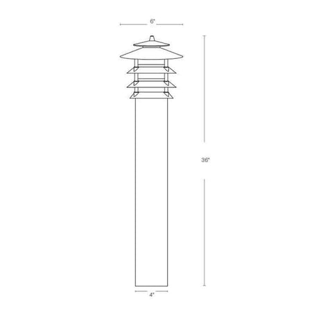 SPJ Lighting SPJ126-4 6W LED 4 Inch Diameter Post Bollard