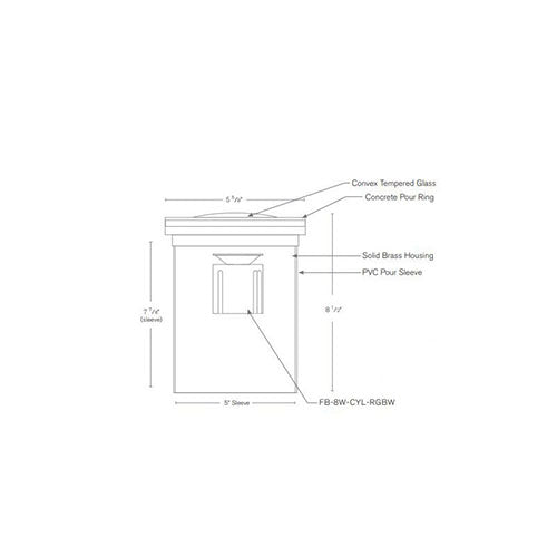 SPJ Lighting SPJ13-16F-RGBW-8W Solid Brass Well Light