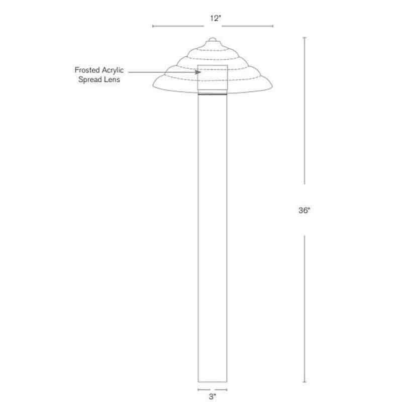 SPJ Lighting SPJ130-B-4 6W LED 4Inch Diameter Post Bollard