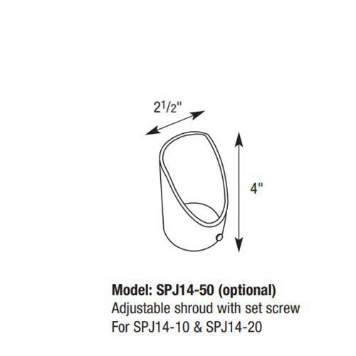SPJ Lighting SPJ14-50 Adjustable Shroud For SPJ14-10