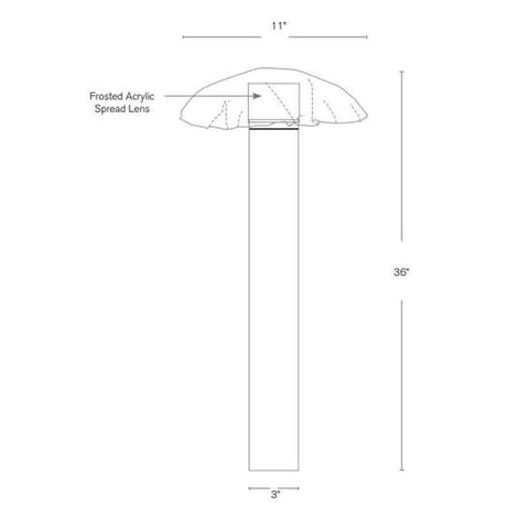 SPJ Lighting SPJ140-M-4 6W LED 4Inch Diameter Post Bollard