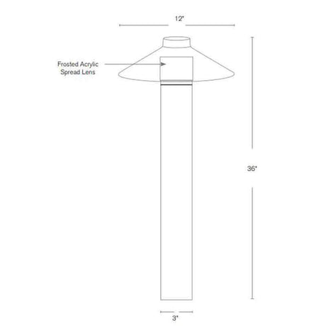 SPJ Lighting SPJ150-B-3 6W LED 3Inch Diameter Post Bollard