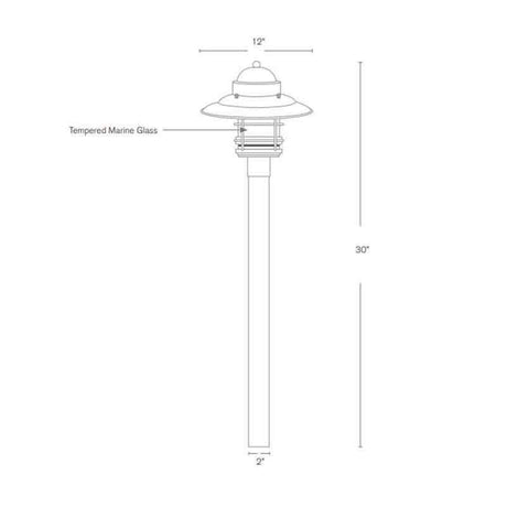 SPJ Lighting SPJ160-M-4 6W LED 4Inch Diameter Post Bollard