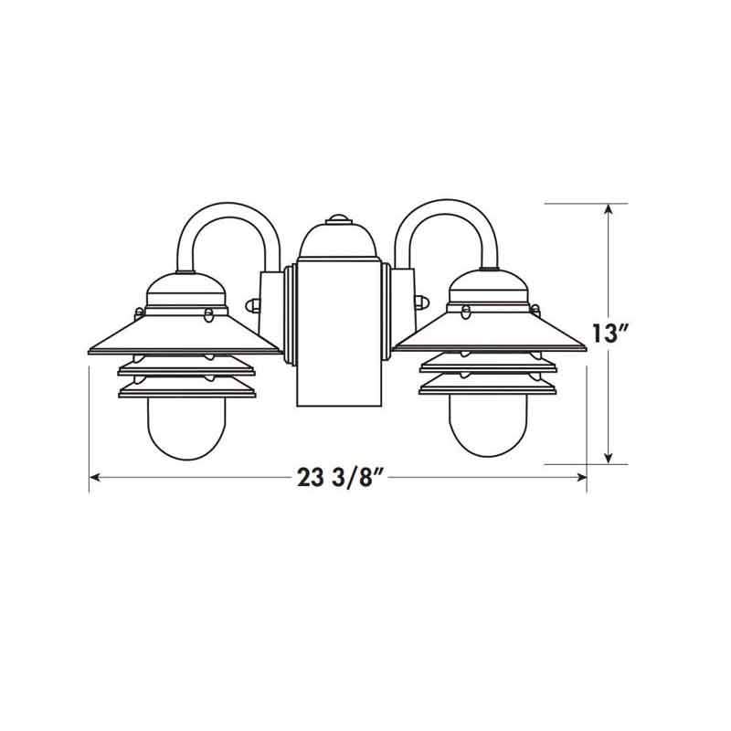 SPJ Lighting SPJ252 Nautical Wall 2 Post