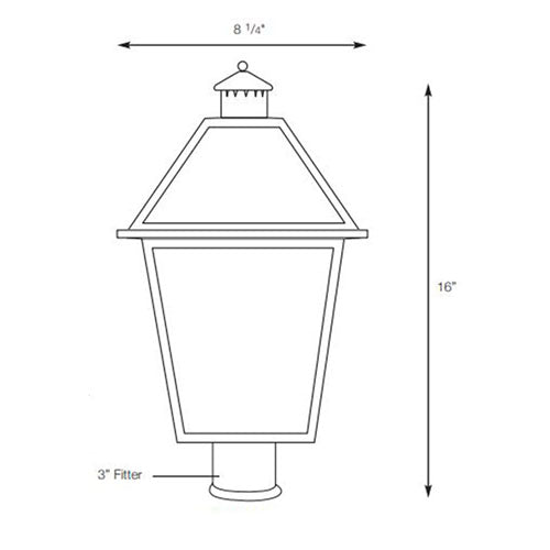 SPJ Lighting SPJ26-04B Solid Brass Post Lantern