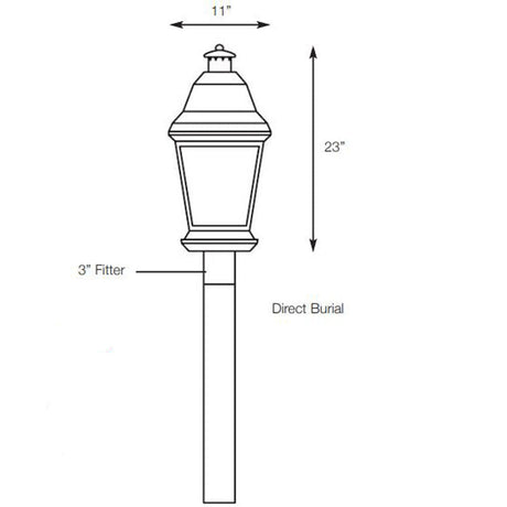 SPJ Lighting SPJ27-03B Post Lantern