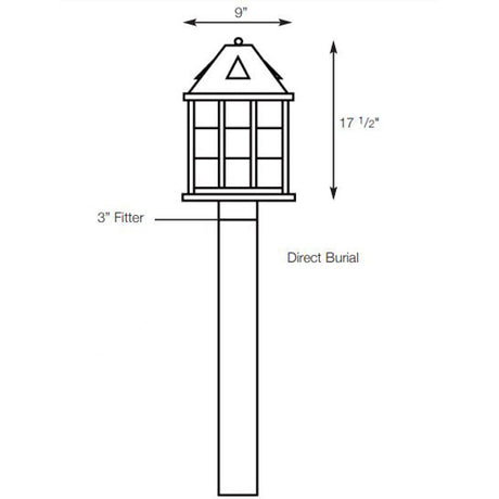 SPJ Lighting SPJ27-06B Pitched Post Lantern