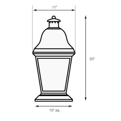 SPJ Lighting SPJ30-01B Column Mount Lantern 120V