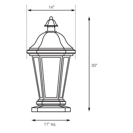 SPJ Lighting SPJ30-02C Column Mount Lantern 120V