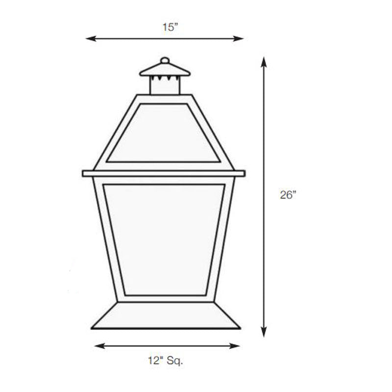 SPJ Lighting SPJ35-04C Column Mount Lantern 120V