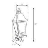 SPJ Lighting SPJ46-01A Heavy Scroll Mount Lantern 120V