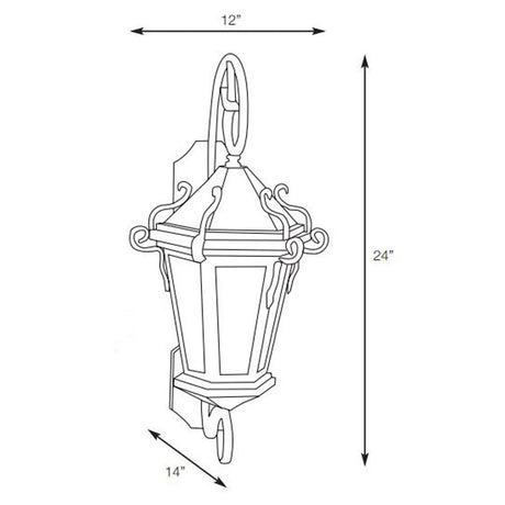 SPJ Lighting SPJ46-06A Scroll Mount Lantern 120V