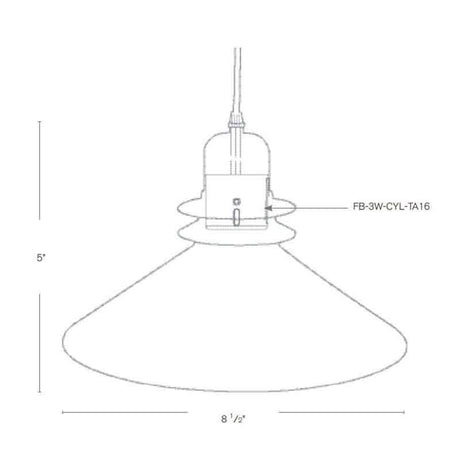 SPJ Lighting SPJ49-04 3W LED Brass Pendant Reflector 12V