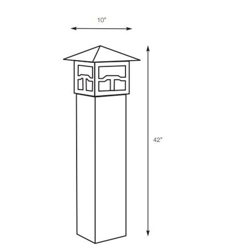 SPJ Lighting SPJ525 Bollard 10" Square Head